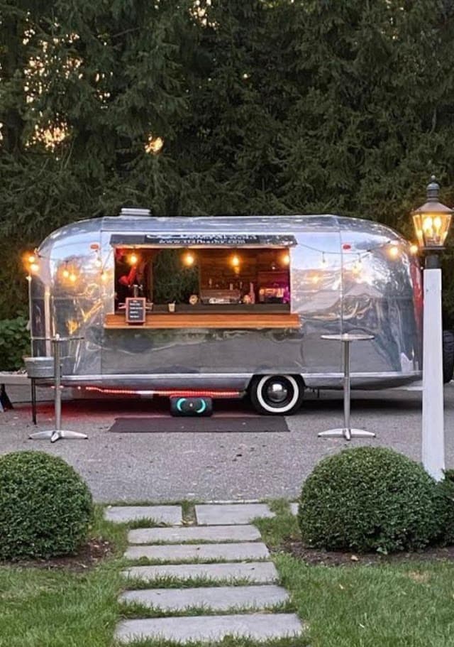 STARBAR NY Airstream mobile bar at an estate event
